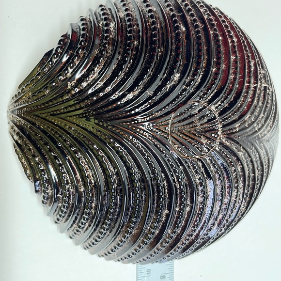 Signature Home Collections Silver, Brown Iridescent Shell Bowl Made In Turkey - Picture 14 of 16